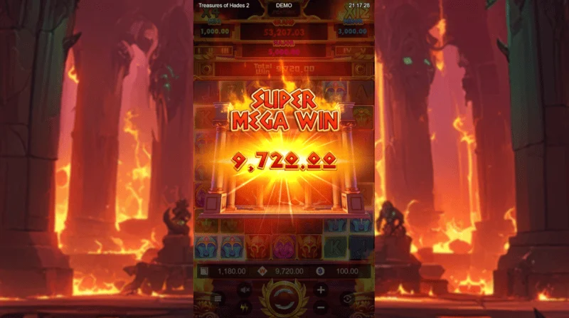 Treasures of Hades 2 — súper mega ganancia en la ronda de Free Spins con multiplicador acumulativo